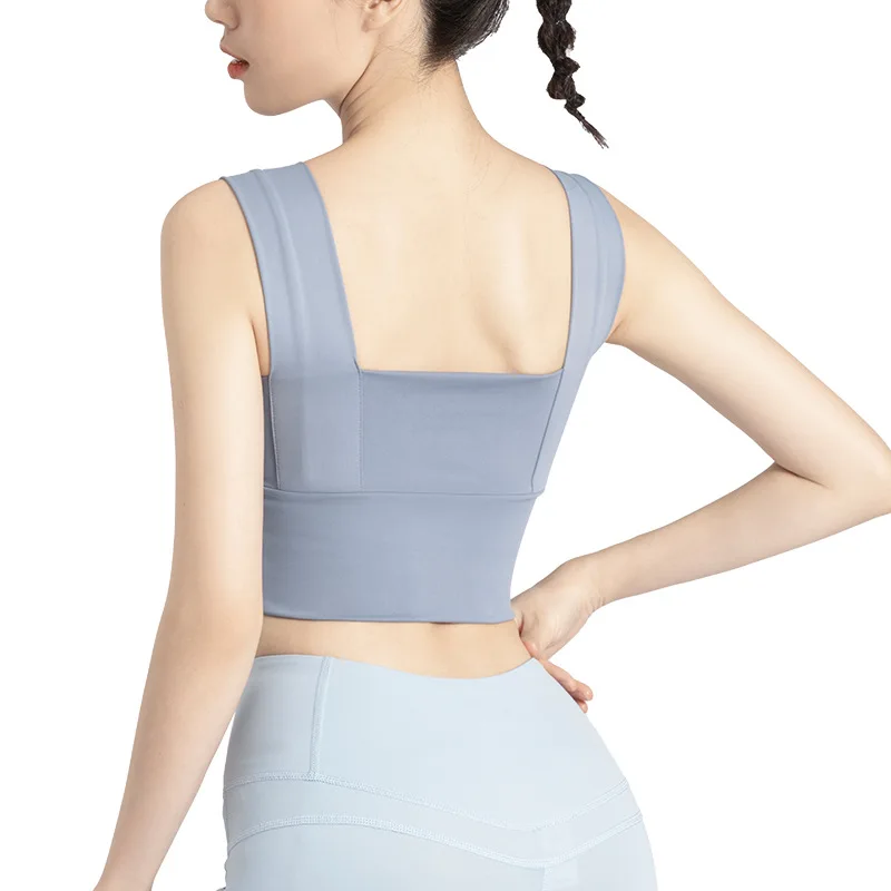 

Summer sports underwear women beauty back high strength shockproof gathering naked tight yoga fitness sports bra
