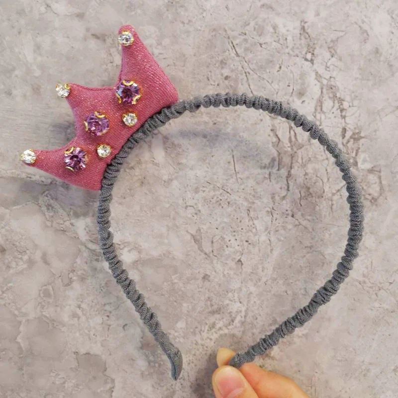 Корейская детская серия Высококачественная Корона Стразы тканевые