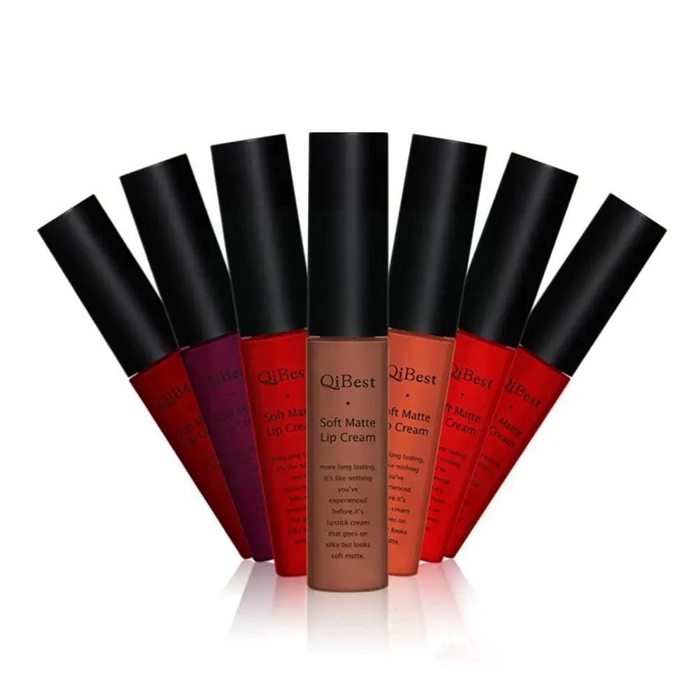 34 Color Liquid Lipstick Waterproof Long Lasting Cosmetic Purple Black Blue Up Gloss Matte Make Nude Lip Makeup H8R6 |