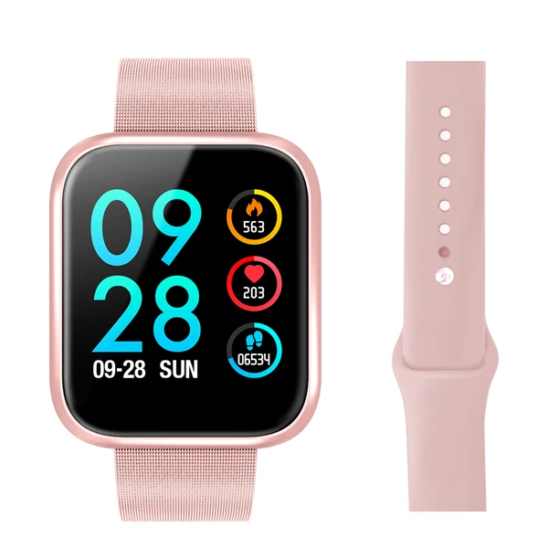 P70-Pink P70 P68 Смарт часы кровяное давление монитор сердечного ритма IP68 фитнес-браслет часы для женщин мужчин Smartwatch для IOS Android - Цвет: P70-Pink