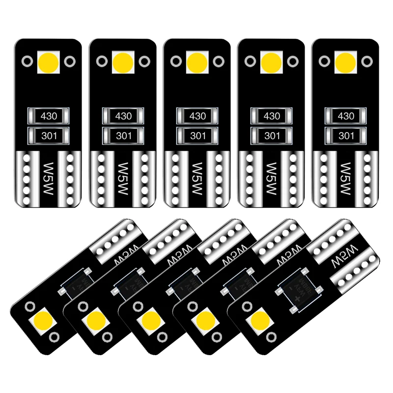 

10x W5W T10 Car LED Interior Light Auto Lamp Dome Trunk Bulb For chevrolet cruze captiva aveo lacetti Niva camaro