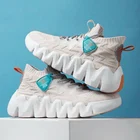 Кроссовки мужские для бега, массивные, дышащие, модная Уличная Повседневная обувь с ажурной подошвой, большие размеры 47