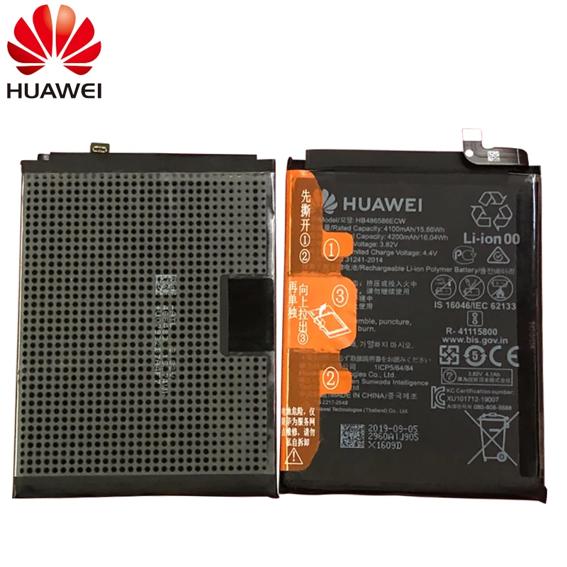 

Huawei 100% Original HB486586ECW For Huawei mate 30 pro Battery Li-ion Rechargeable Phone Replacement Batteries 4200mah