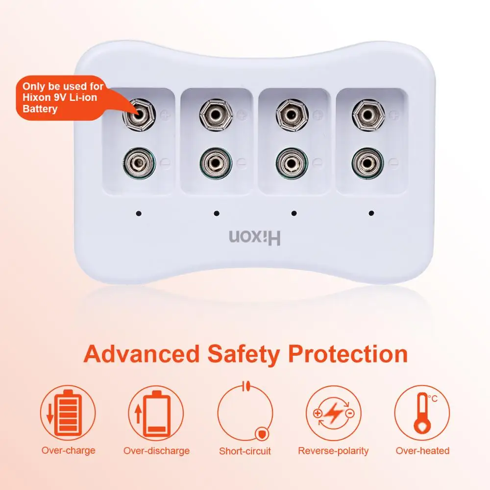 Перезаряжаемый литий ионный аккумулятор 9 в 850 мАч и зарядное устройство для