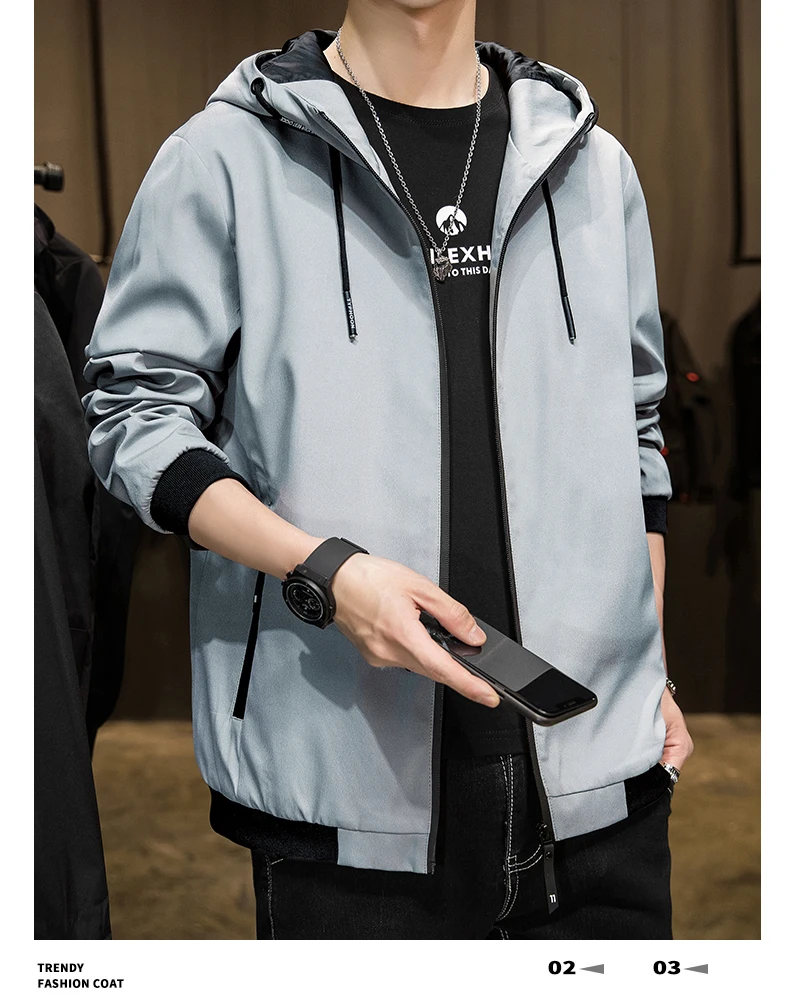 

Autumn Thicken Men Jacket New Trend Plus Velvet Casual Winter Jacket Men Korean Style Winterjas Heren Mens Clothing DI50JK