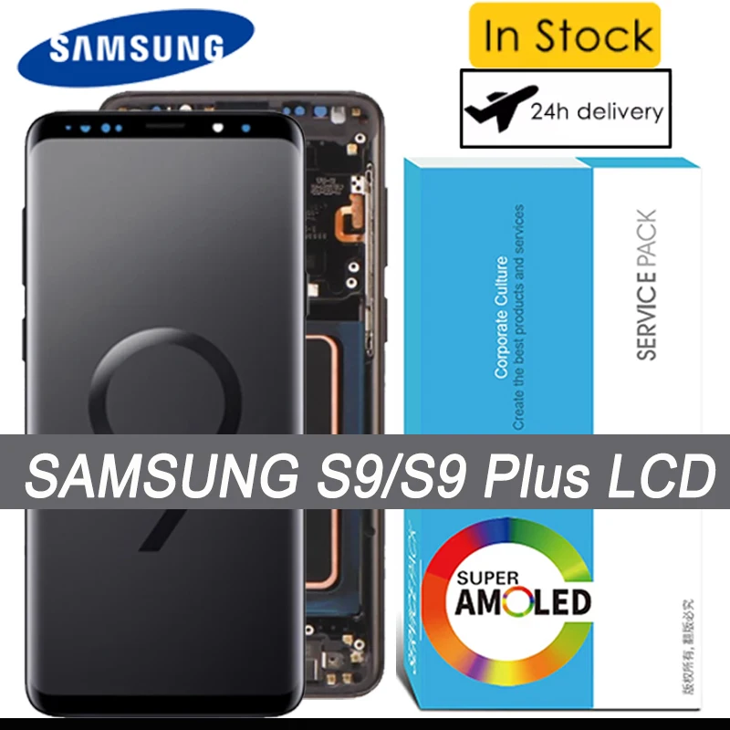 Протестированный оригинальный AMOLED-дисплей для SAMSUNG Galaxy S9 G960 G960F Plus G965 G965F полный