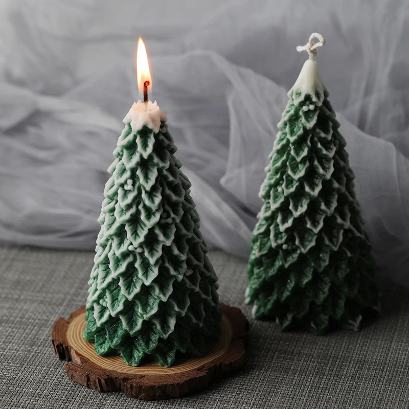 

Large 3D Christmas Tree Wax Candle Silicone Mold Xmas Gift Baking Mold Handmade Aroma Resin Clay Crafts Mould DIY Scented Candle