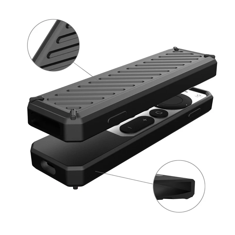 

1 шт. Силиконовый противоударный защитный чехол для пульта дистанционного управления для Apple TV 4K Siri, противоскользящий мягкий чехол для пуль...