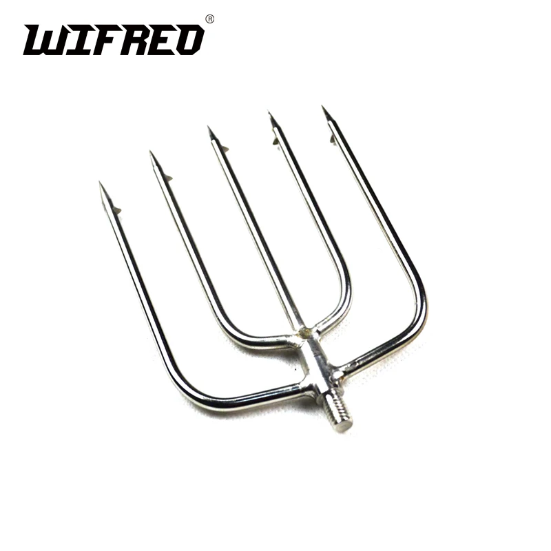 Бесплатная доставка 1 шт. зимняя рыбалка плоская форма 5 зубцов нержавеющая копье