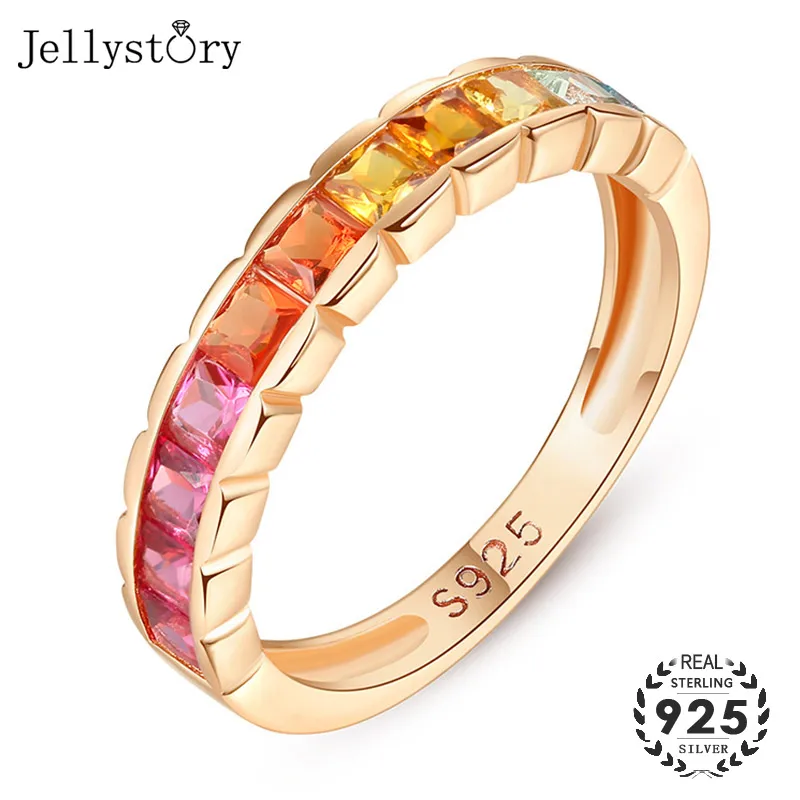 

Jellystory S925 Silver Ring with 3MM Spinel Zircon Gemstone Retro Gorgeous Rings Woman Fine Jewellery Accessories Gift sizes 6-9