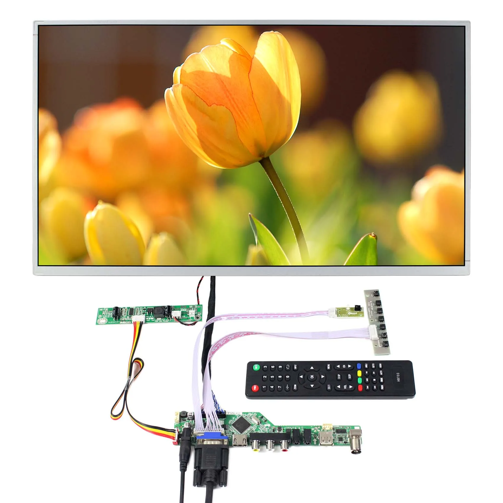 

23.8" MV238FHM-N10 IPS 23.8 inch 1920X1080 IPS LCD Screen work with HD MI VGA AV USB RF LCD Controller Board T.V56.03