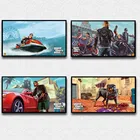 Популярная игра Gta 5 Картина на холсте плакаты и принты картины на стену картины для спальни игровой комнаты декоративная картина