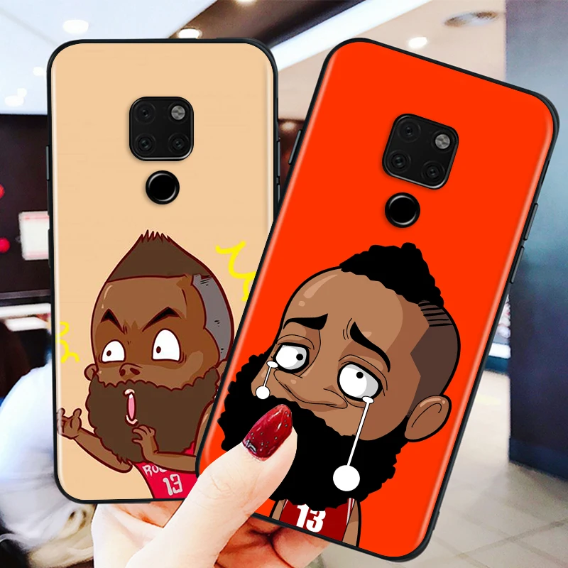 

Basketball Headshot for Huawei P Smart Mate 40 30 20 10 RS Lite Pro Plus Z S 2019 2020 2021 Black phone Case