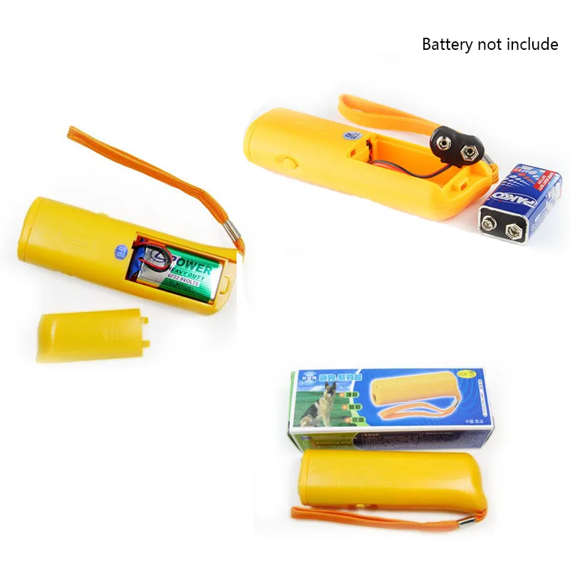 Pet Dog Repeller Anti Barking Stop Bark Training Device Trainer LED Ultrasonic 3 in 1 Without Battery 2 | Дом и сад