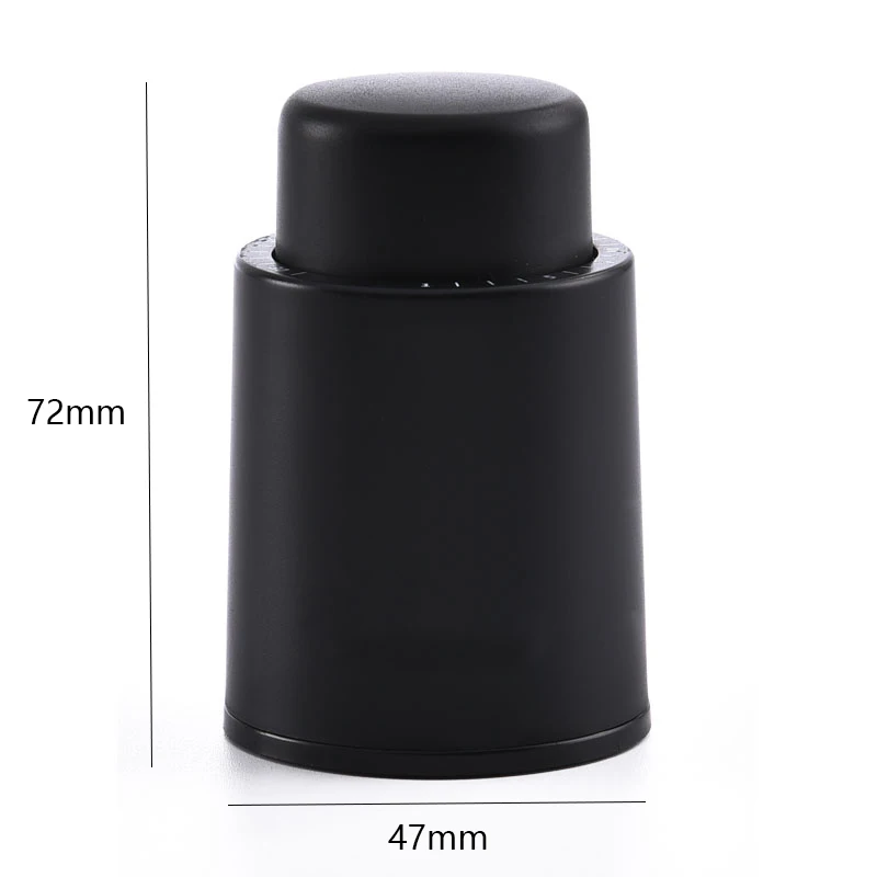 

ABS Vacuum Wine Bottle Stopper Sealed Storage Vacuum Memory Wine Stopper Push Style Barware Wine Cork Bar Tools Black