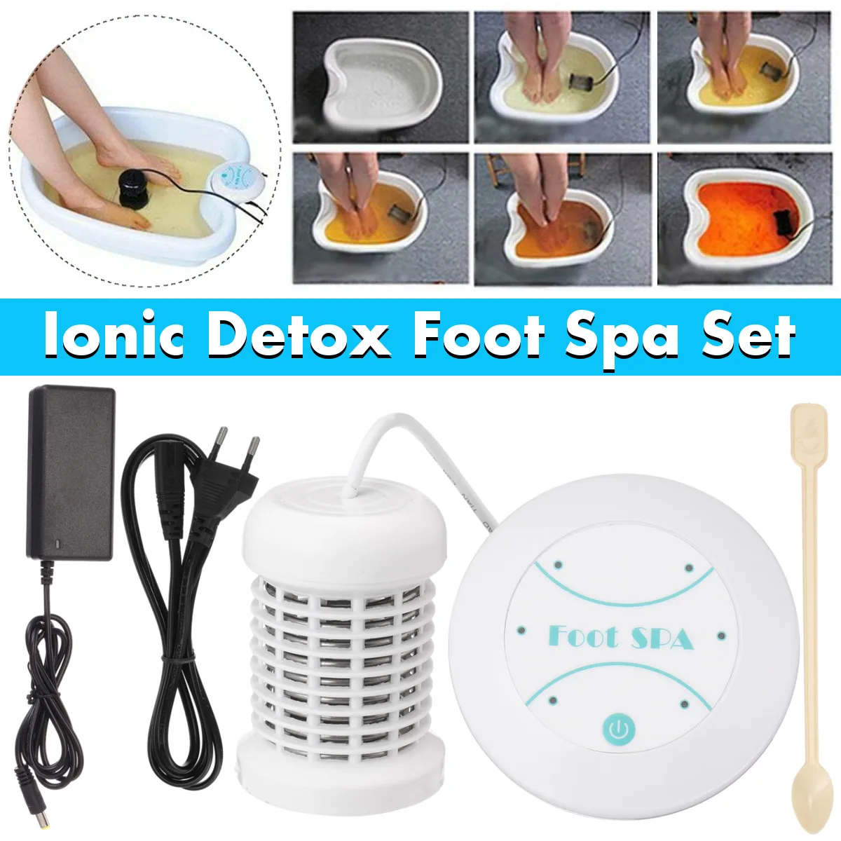 Mini Foot Detox Machine Ion Cleanse Ionic Detox Foot Bath Aqua Cell Spa Machine Foot Bath Massager Detox Bath Arrays Aqua Spa