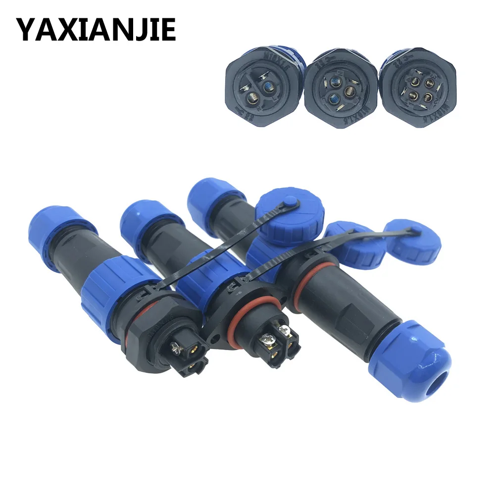 SP16 IP68 водонепроницаемый разъем с обратной гайкой/док станцией/фланцем 2 pin 3 4