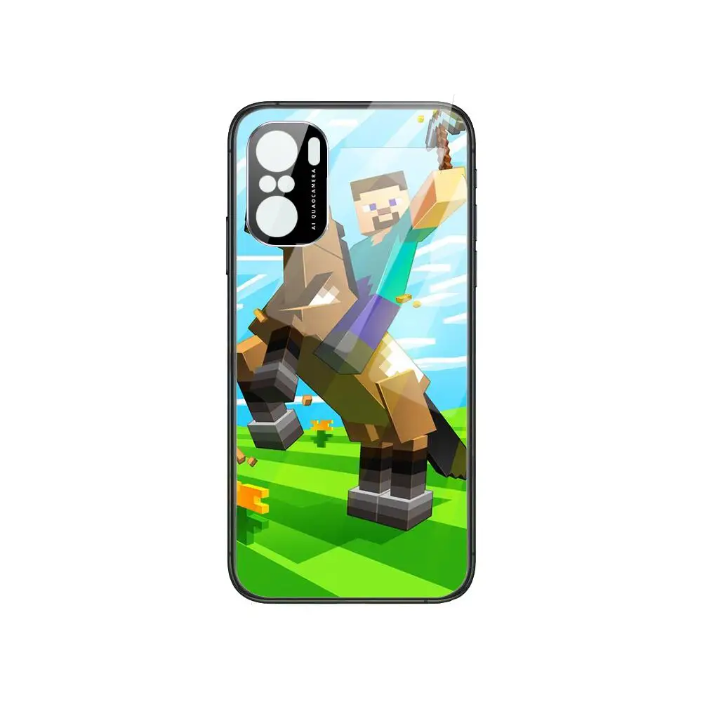 

Sandbox game our world Phone Case For POCO F1 F2 F3 Pro X3 M3 9C 10T Lite NFC Anime Black Cover Silicone Back Prett mi 10 ultra