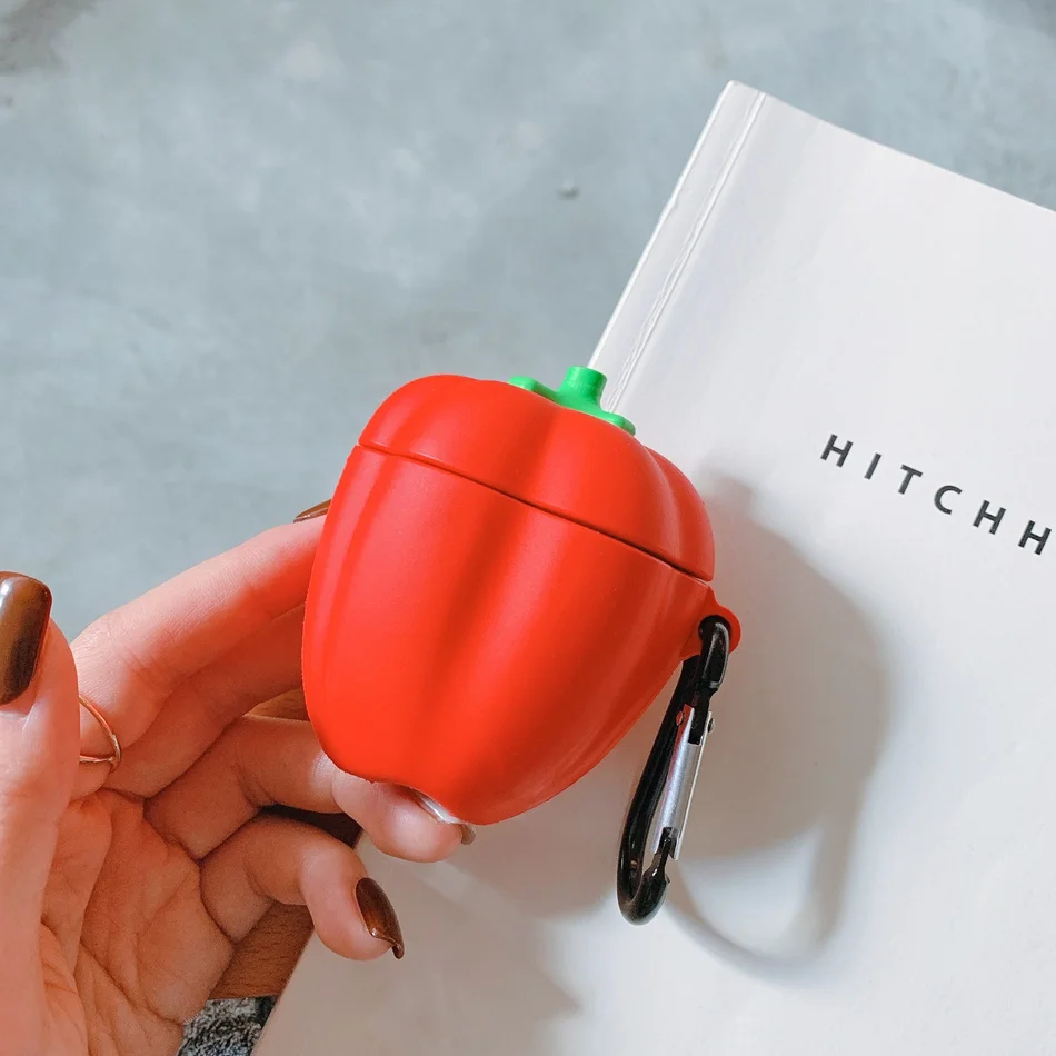 Чехол для AirPods с милым КАКТУСОМ и опунчивой грушей, чехол для наушников s для Apple Air pods 2, чехол для Earpods, кольцевой ремешок для наушников - Цвет: 362P