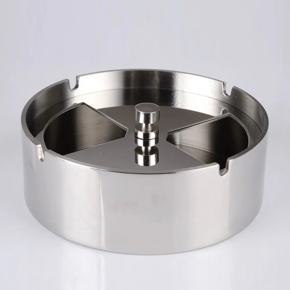 Высококачественная круглая вращающаяся пепельница из нержавеющей стали с