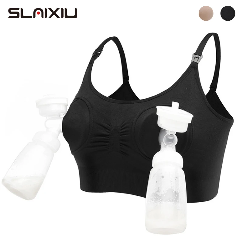 

Maternity Bra For Breast Pump Special Nursing Bra Hands Pregnancy Clothes Breastfeeding Pumping Bra Can Wear All Day