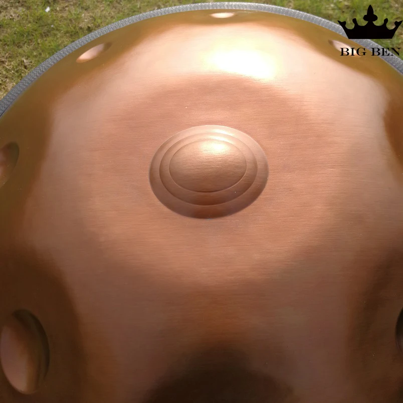Коричневый 9 тонов 10 тонов Kurd натуральный D minor HandPan стальной барабан nitriding ржавчины барабан ударный мини-барабан на заказ масштаб handpan