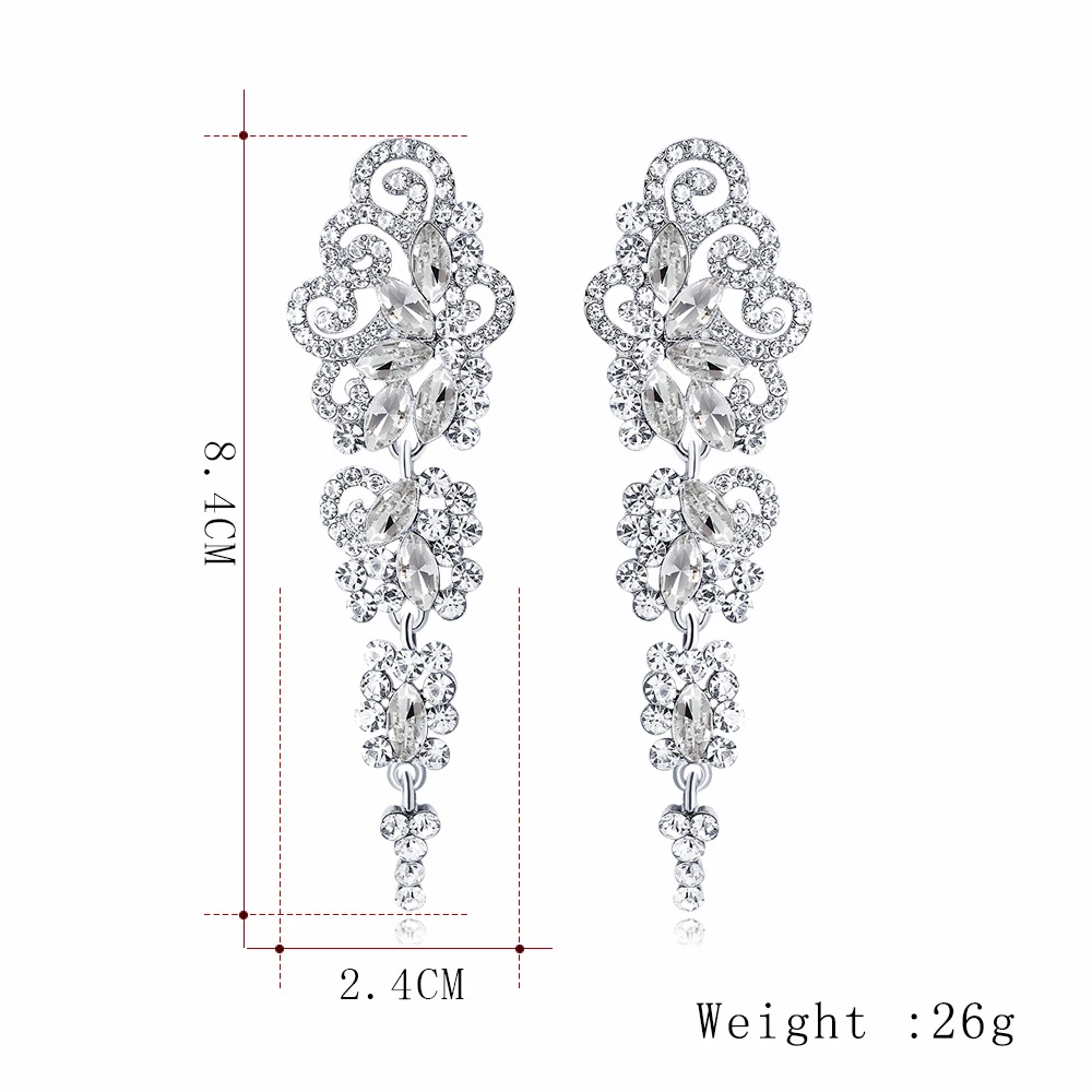 

Earring Pendientes Jewelry Luxury Crystal Trendy Wedding Aesthetic Piercing Big Earings For Women Dangle Drop Earrings