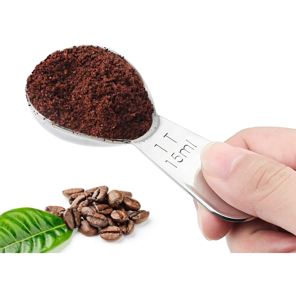 

Milk Powder Measuring Spoon Stainless Steel Coffee Sugar Flour Tablespoon Measuring Dry Liquid Ingredients Scoop 15ml