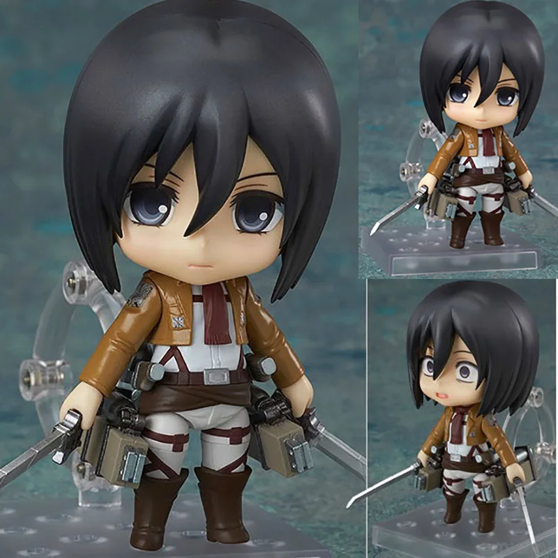 

Фигурка героя Nendoroid Attack on Titan Mikasa · Ackerman 365, Декор для дома, рождественский подарок, куклы Эрена Juguetes, 10 см