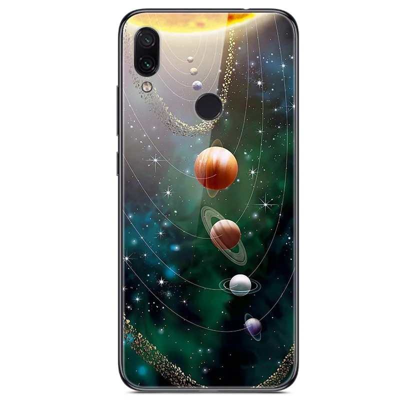 2 Для Xiaomi Redmi Note 7 Чехол из закаленного стекла твердая задняя крышка для Xiomi Redmi Note7 мягкий чехол для телефона бампер на Redmi Note 7 Pro - Цвет: 2