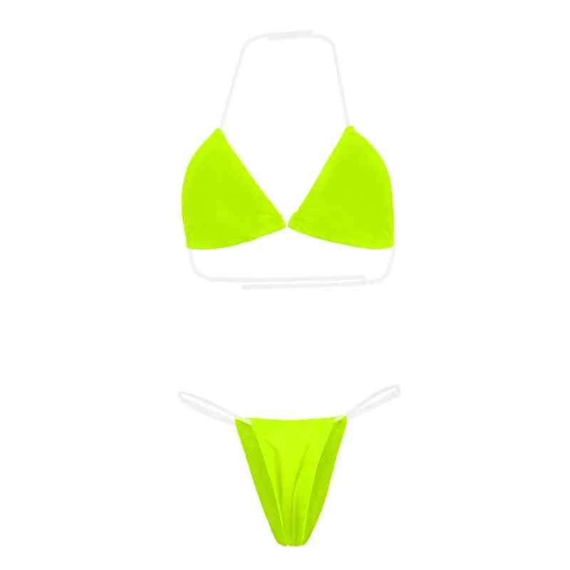 as the show Fashion Women Summer Bikini Lingerie Set Sexy Underwear Bra G-String Transparent Strap Set Beach Wear Bathing Suit Swimwear - Цвет: as the show