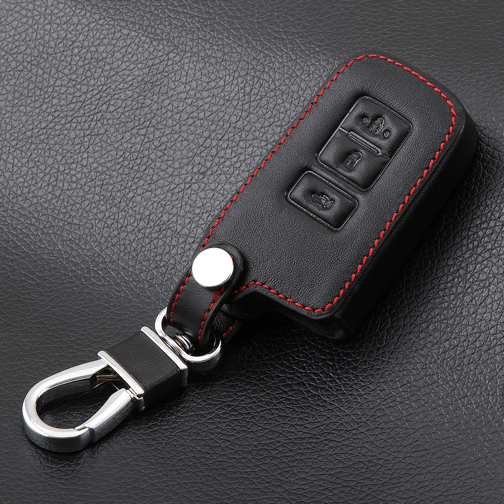 Leather Car Key Case For Toyota Camry 2012 2.5v 2.5g 2.5s 3 Buttons Smart Remote Fob Cover Keychain Protector Bag Auto Accessory |