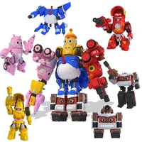 5pcsset high quality abs fun larva transformation toys action figures deformation car mode and mecha mode for birthday gift