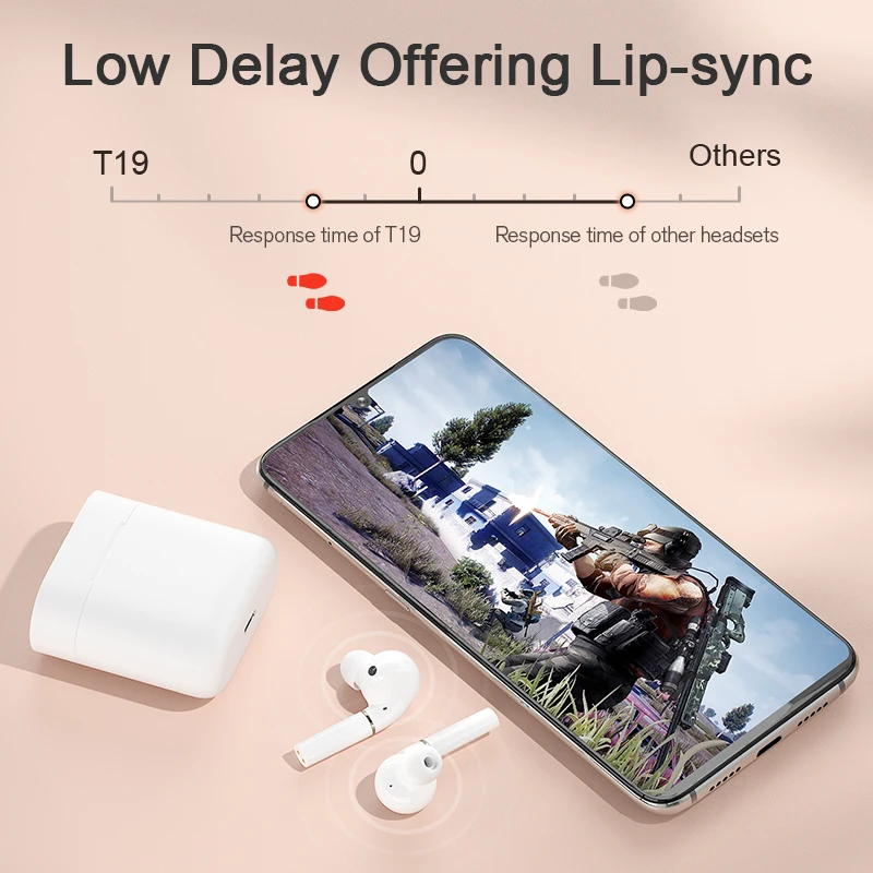 LISM Haylou T19 Wireless Charging TWS+ Bluetooth Headphones Smart Noise Cancelling APTX Infrared Sensor Touch Earphones | Электроника