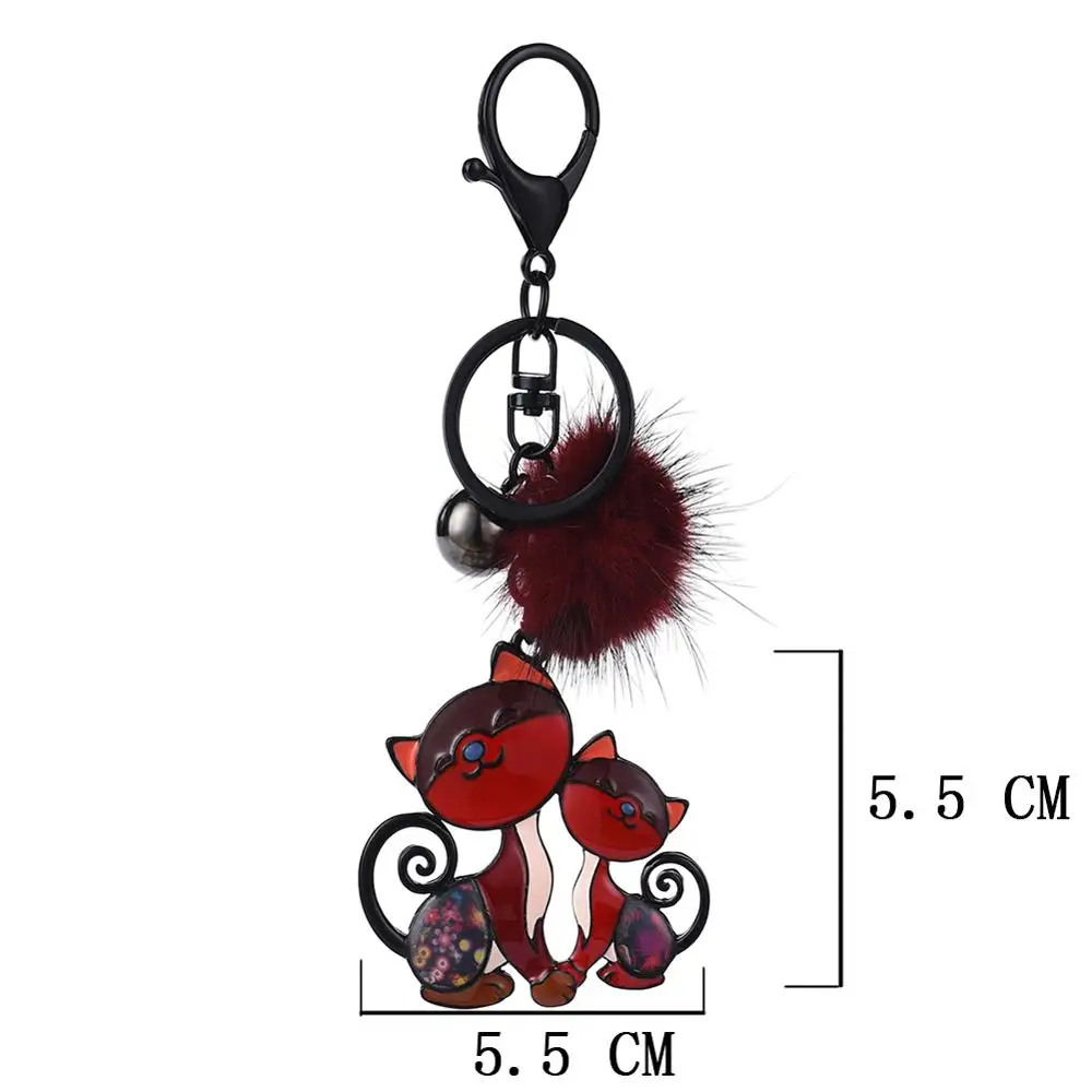2019 новый дизайн милый мультяшный Кот кулон пушистый меховой шарик брелок мягкий