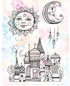 Сказочный замок/прозрачный силиконовый штамп/уплотнение для DIY