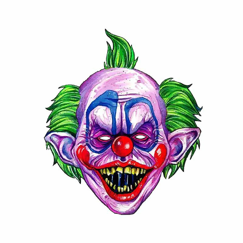 

Car Sticker Evil Clown Decal Cartoon Waterproof Car Styling Rear Windshield Bumper Car Motorcycle Helmet Decoration Accessories
