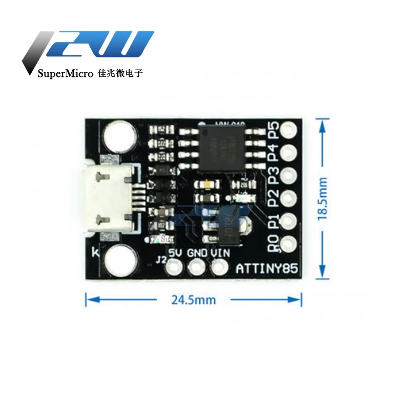 Миниатюрный синий черный TINY85 Digispark Kickstarter микро макетная плата ATTINY85 модуль для