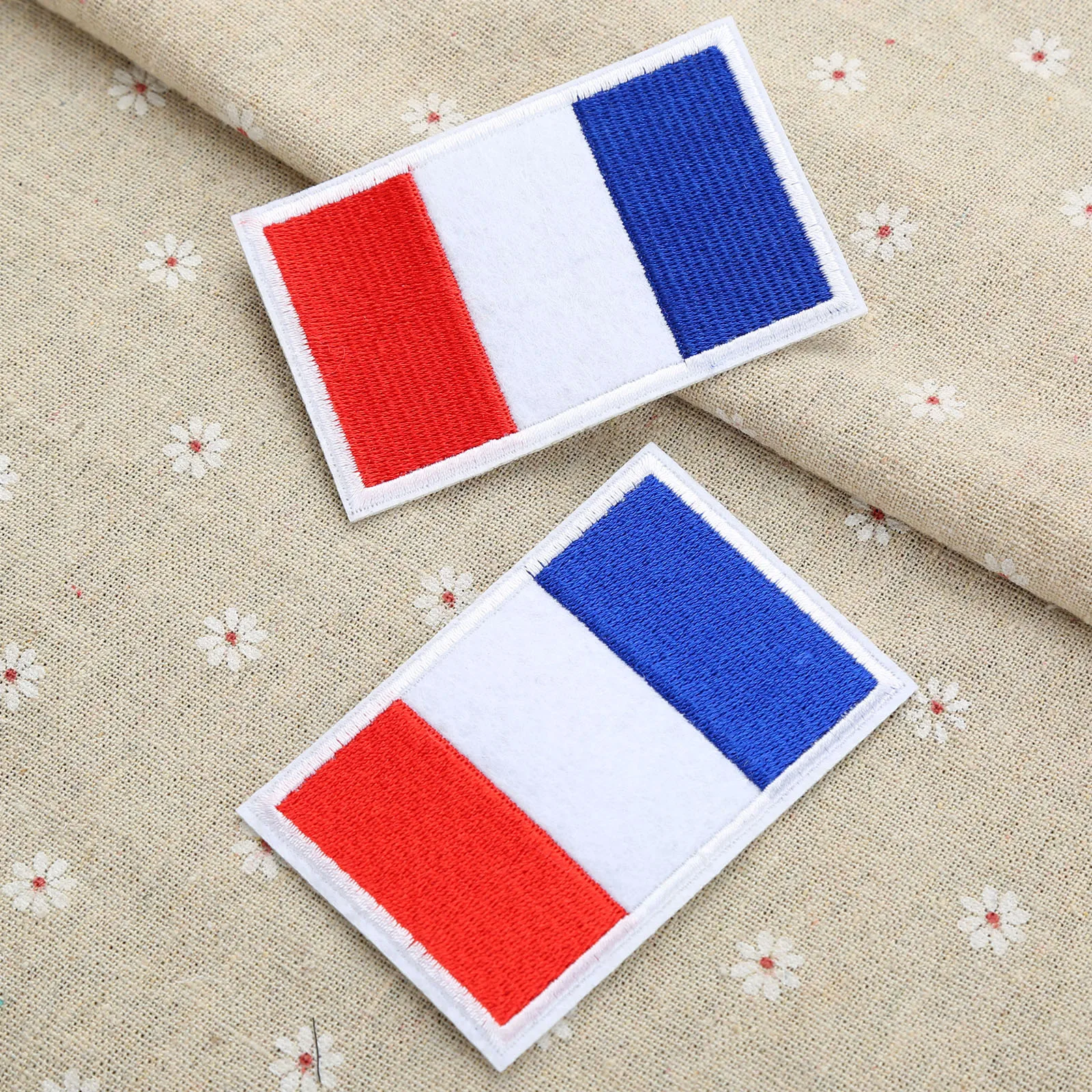 Нашивка с французским флагом страны ЕС для одежды нашивки сделай сам цветочной