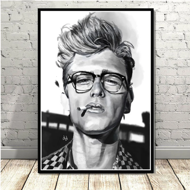 Классическая Настенная картина Джеймс Дин дым сигареты Кино звезда плакаты и