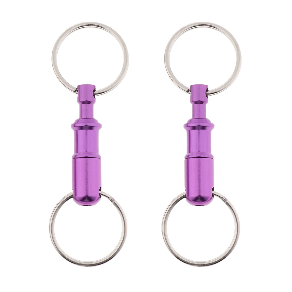 

2/1 Piece Quick Release Keychain Key Ring Long 80mm Popular classic 5 Colors jewelry making for keychain Outdoor Sport Key Ring
