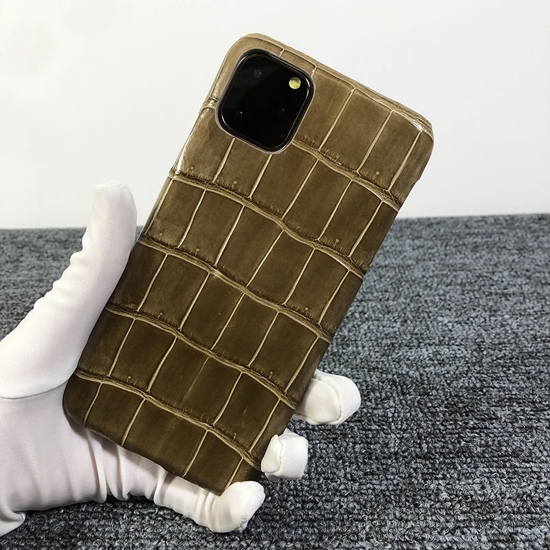 Чехол из натуральной крокодиловой кожи живота для iPhone 11 Pro Max настоящий чехол из натуральной кожи аллигатора Кайман для iPhone11