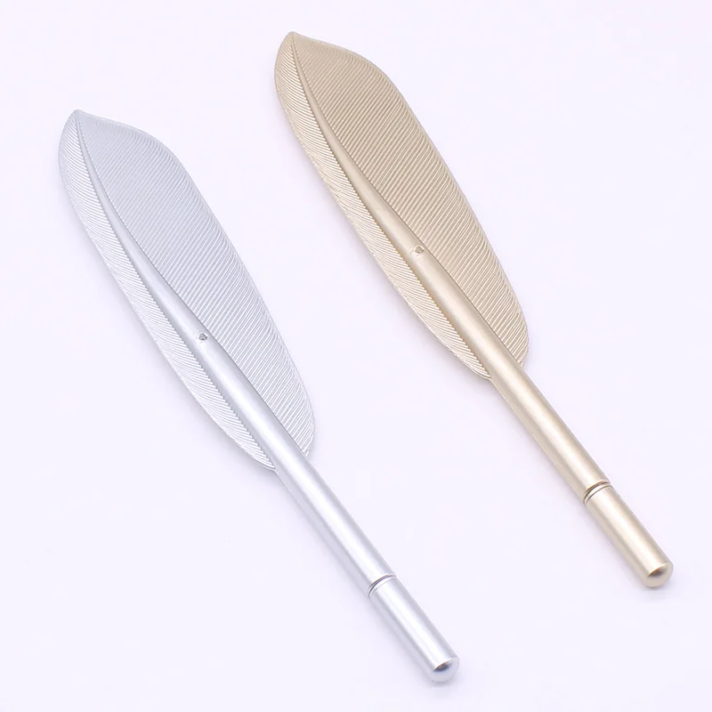 2PCS silver and gold Красивые перьевые гелевые ручки 0,5 мм креативные каваи милые чернила для гелевой ручки ручка подарок школьные офисные принадлежности канцелярские принадлежности - Цвет: 2PCS silver and gold