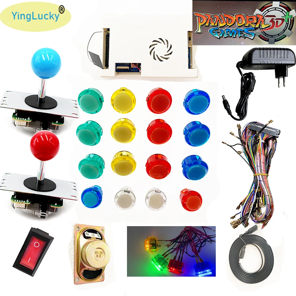 

2022 аркадный комплект Pandora Box 3d Wifi 10000 в 1 5 контактов Sanwa аркадный джойстик аркада со светодиодной подсветкой Button Tekken Pandora Games