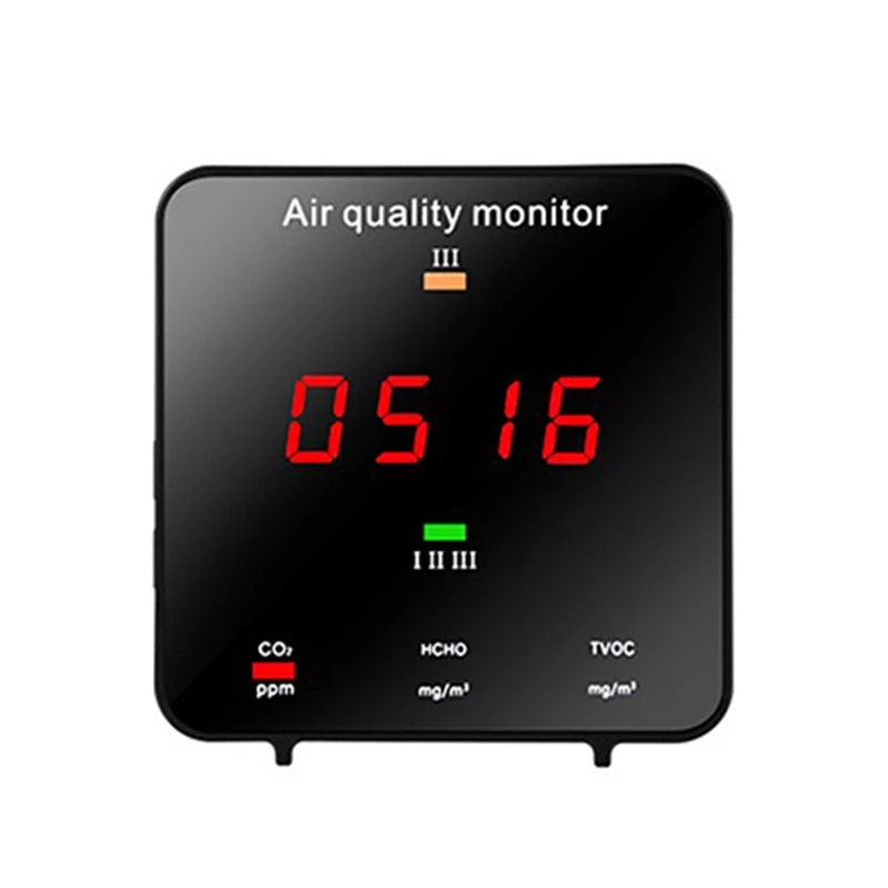 

CO2 Meter Tester Household Air Quality Monitor Carbon Dioxide Formaldehyde TVOC, CO2, AQI, HCHO Detector Analyzer