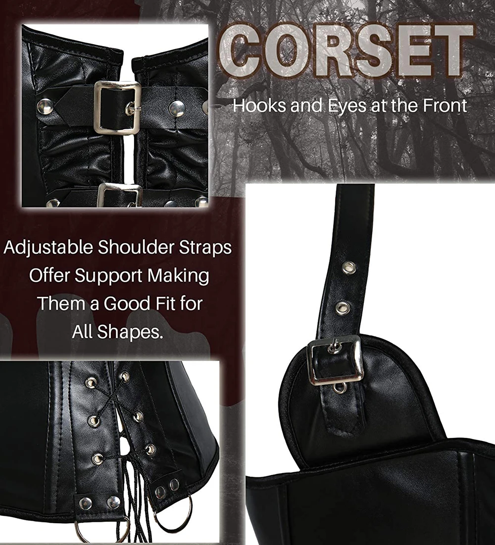 Sexy Women's Steampunk Corset Top Female Gothic Clothing Underbust Waist Bridal Bustier Top Body Shapewear Slimming Clothing