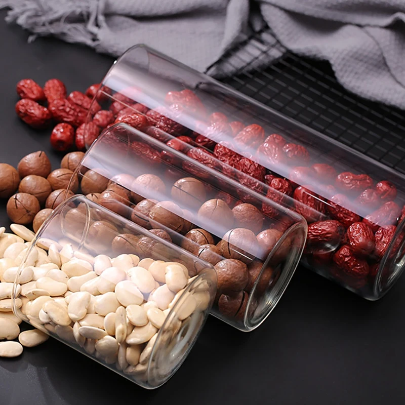 2 шт. стеклянная банка для хранения еды без свинца кухонные контейнеры закрытые