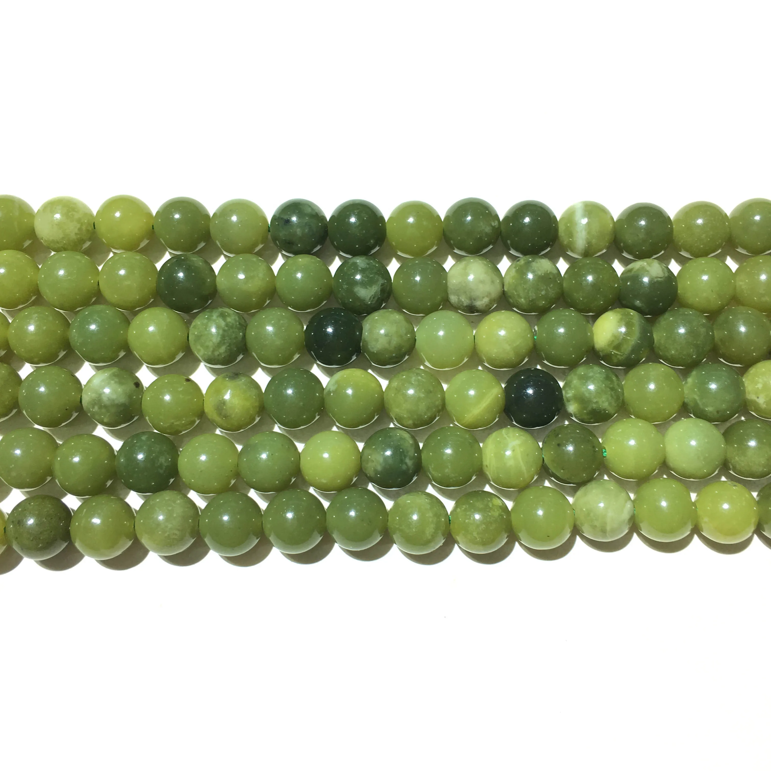 

10mm Natural Stone Green Chinese Jade Beads Gemstone Spacer For Jewelry Accessories Making DIY Bracelet Necklace Factory Price