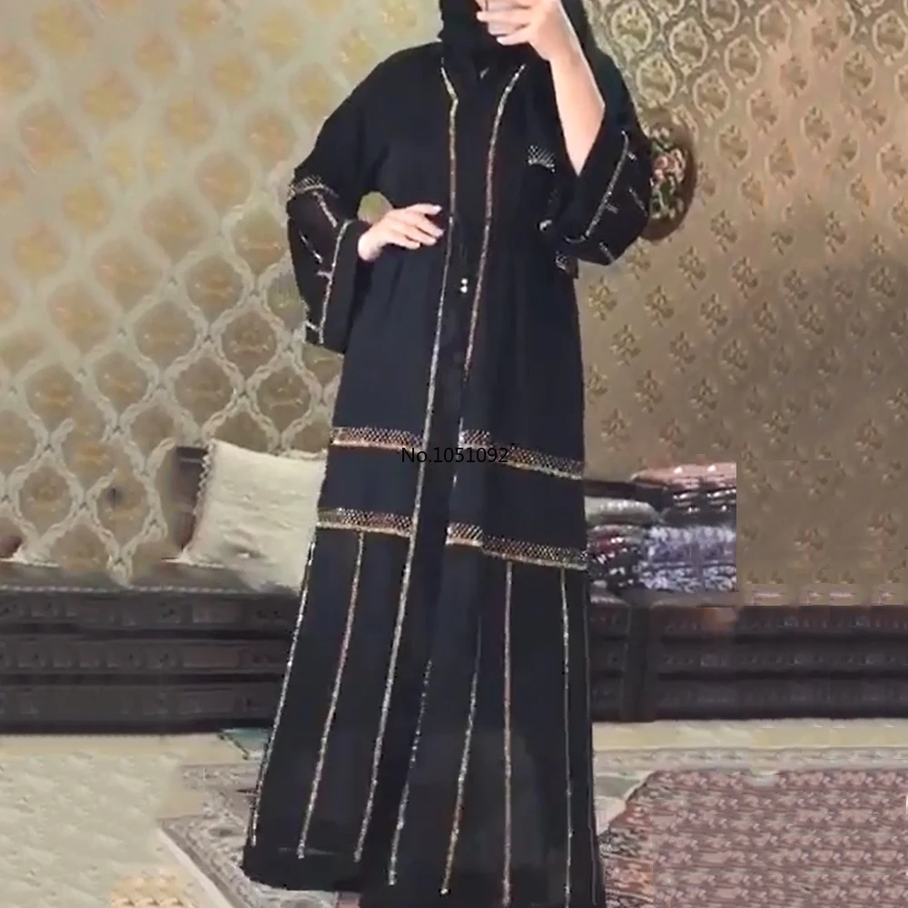 Черный Абая Дубай Турция мусульманский хиджаб платье 2020 Caftan Marocain Arabe