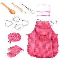 childrens cake food baking apron baking toys set mold tool set kitchen utensils set